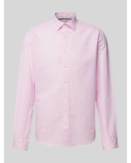 Jake*s Slim Fit Business-Hemd mit Kentkragen in Pink für Herren