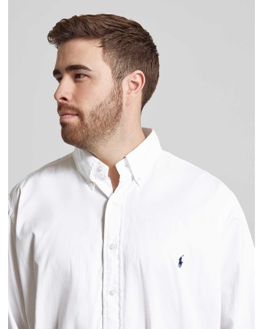 Ralph Lauren Plus Size Vrijetijdsoverhemd Met Button-downkraag in het White voor heren