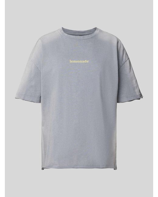 ONLY T-shirt Met Statementprint in het Gray