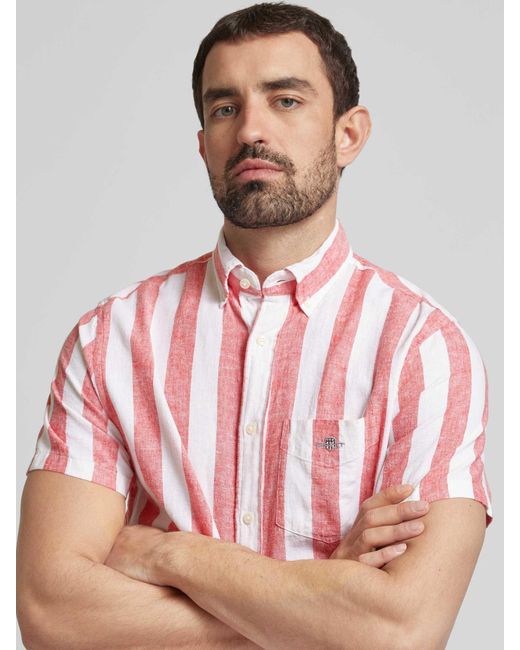 Gant Vrijetijdsoverhemd Met Knoopsluiting in het Pink voor heren