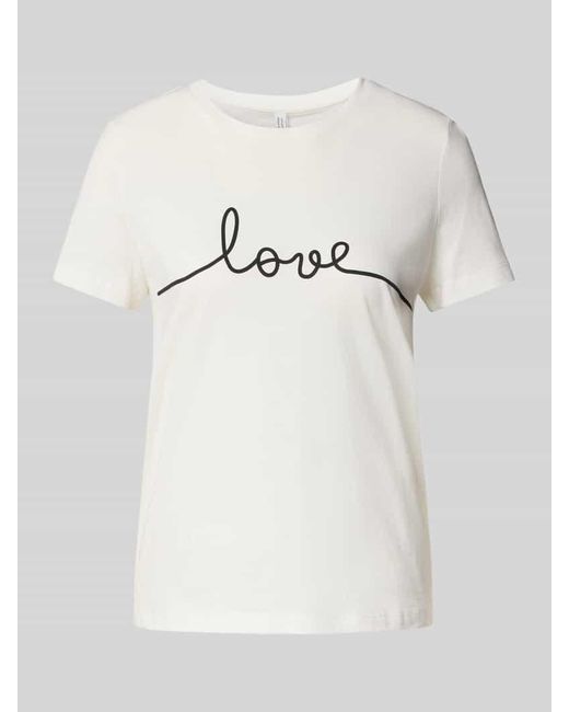 Vero Moda Natural Regular Fit T-Shirt aus reiner Baumwolle Modell 'KAMI'