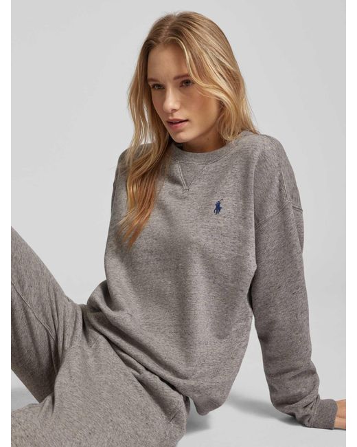 Polo Ralph Lauren Sweatshirt Met Logostitching in het Gray