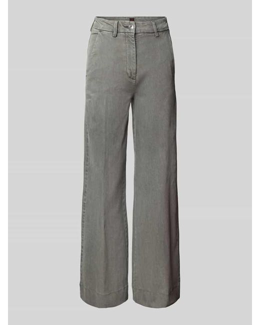 Stefanel Gray Wide Leg Jeans mit Eingrifftaschen