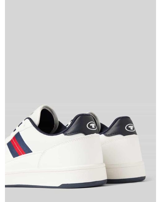 Tom Tailor Sneaker mit Kontraststreifen Modell 'Basket Stripe' in White für Herren
