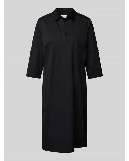 ROBE LÉGÈRE Black Knielanges Kleid mit 1/2-Arm