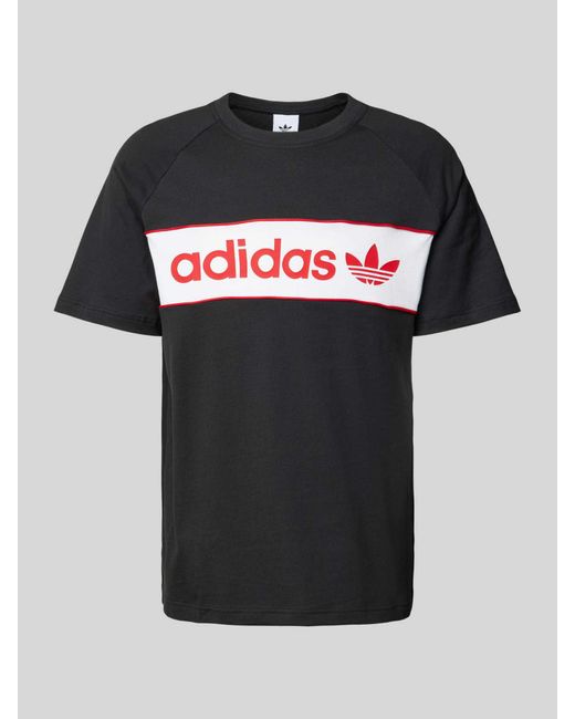 Adidas Originals T-shirt Met Labelprint in het Black voor heren