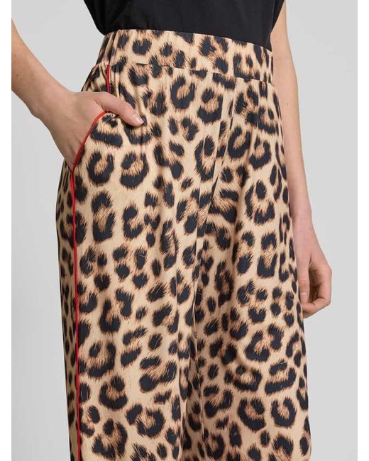 Ouí White Regular Fit Stoffhose mit Galonstreifen