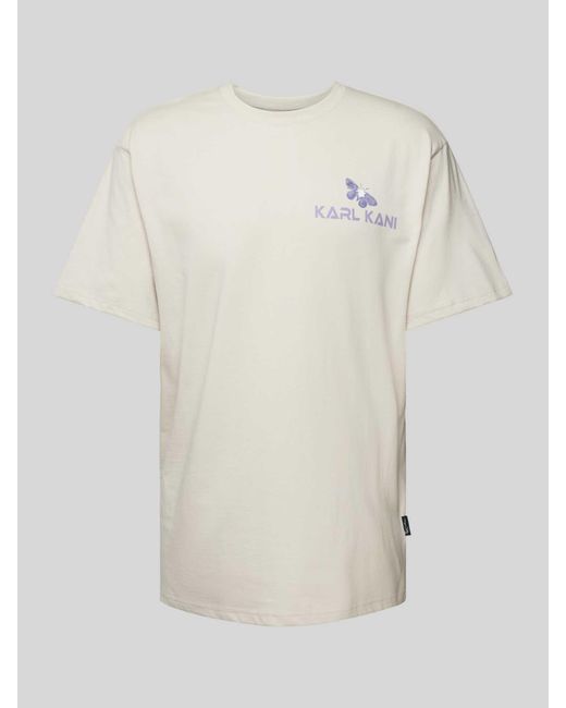 Karlkani T-Shirt mit Label-Print Modell 'Signature' in White für Herren