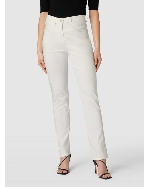 RAPHAELA by BRAX Super Dynamic Fit Jeans in unifarbenem Design Modell 'LAURA NEW' in White für Herren