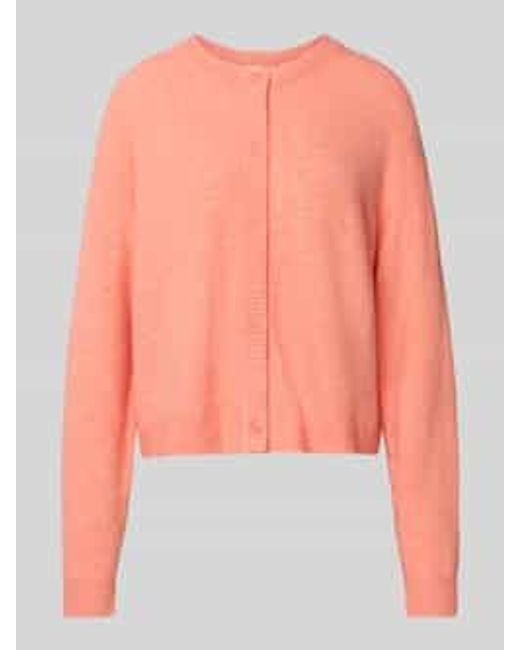 American Vintage Oversized Gebreid Jack Met Knoopsluiting, Model 'Damsville' in het Pink