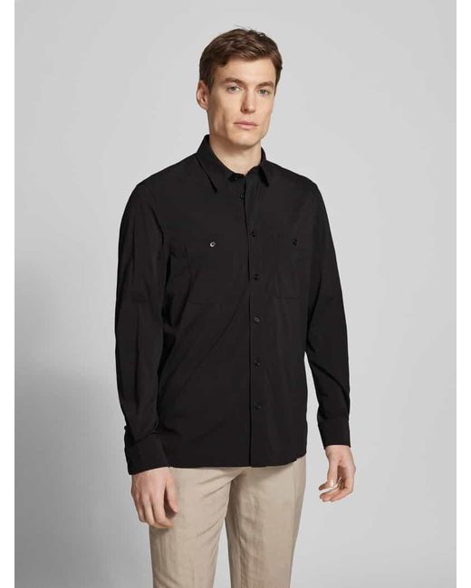 Drykorn Regular Fit Hemdjacke Mit Aufgesetzten Brusttaschen Modell 'Nowen in Black für Herren