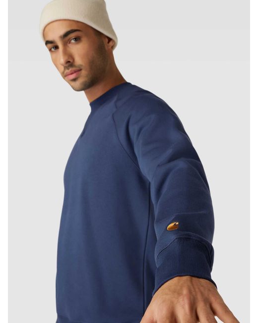 Carhartt Sweatshirt mit gerippten Abschlüssen in Blue für Herren