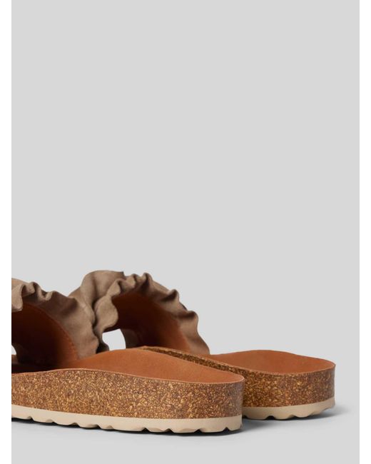 Verbenas Brown Slides aus echtem Leder Modell 'ROCIO SERRA VOLANTE'