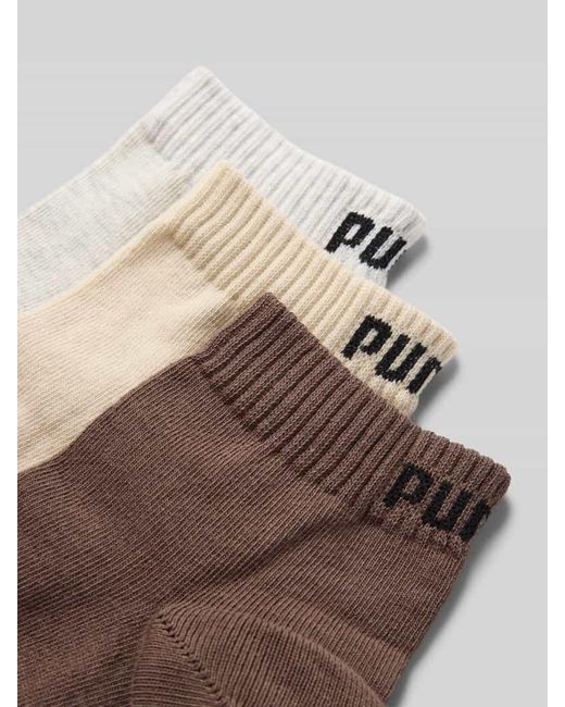 PUMA Socken mit Label-Print im 3er-Pack in Natural für Herren