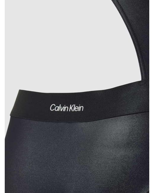 Calvin Klein Black Badeanzug mit Cut Out Modell 'CK REFINED'
