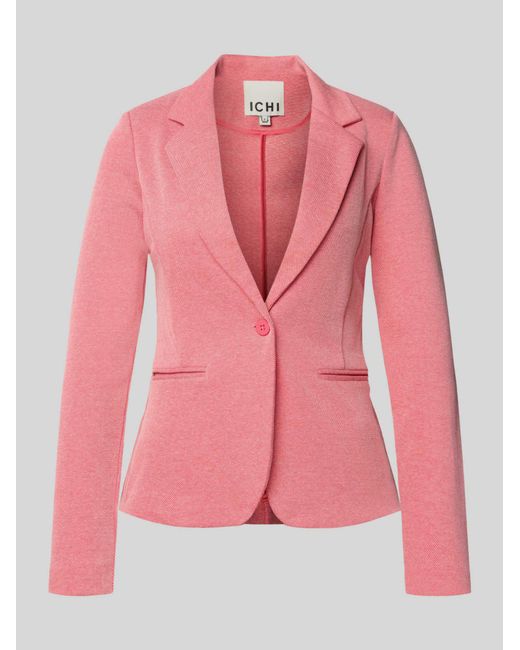 Ichi Regular Fit Blazer Met Reverskraag Model 'Kate' in het Pink