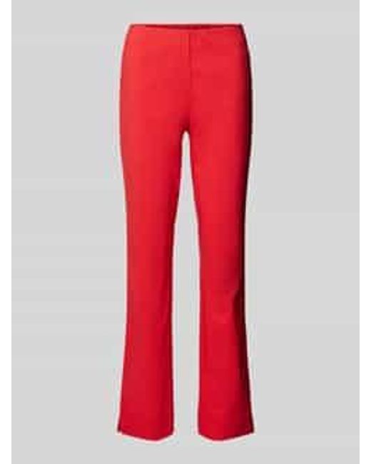 SteHmann Regular Fit Broek Met Siernaden, Model 'Ina' in het Red