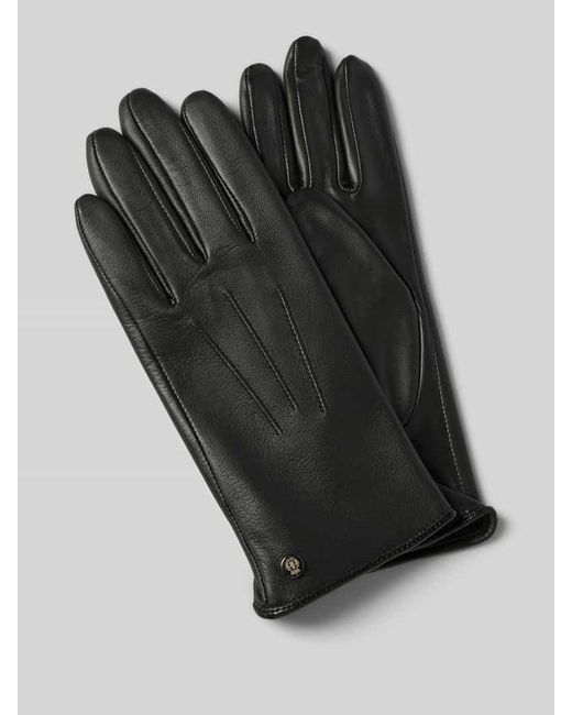 Roeckl Black Handschuhe aus Leder mit Label-Detail Modell 'TALLIN TOUCH'