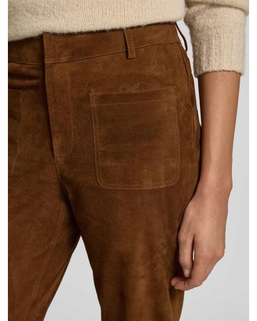 Ba&sh Brown Flared Stoffhose mit Eingrifftaschen