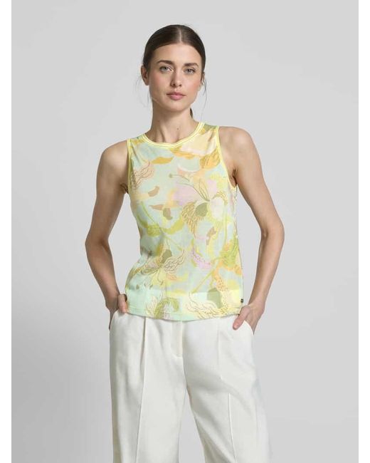 Marc Cain Yellow Tanktop in Strick-Optik