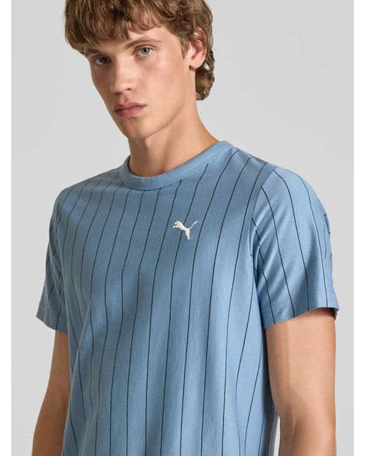 PUMA Regular Fit T-Shirt Met Logostitching, Model 'Class' in het Blue voor heren