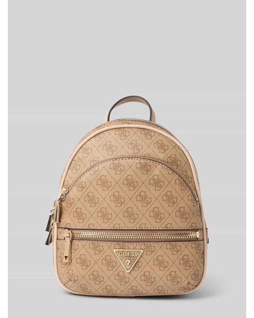 Guess Natural Rucksack mit Label-Applikation Modell 'MANHATTAN'