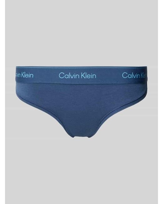 Calvin Klein Blue String mit elastischem Bund und Label-Details