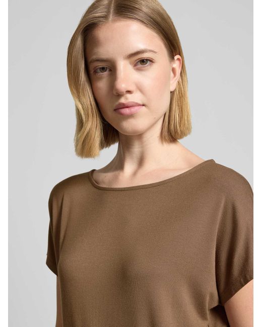 S.oliver Relaxed Fit T-Shirt Van Viscosemix in het Brown