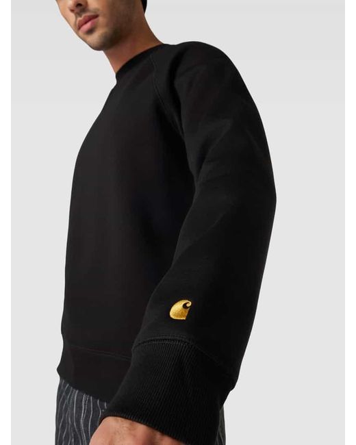 Carhartt Sweatshirt mit gerippten Abschlüssen in Black für Herren