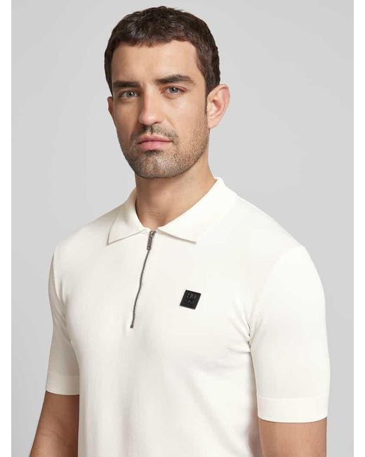 HUGO Regular Fit Poloshirt mit Label-Patch Modell 'Sayfong' in White für Herren