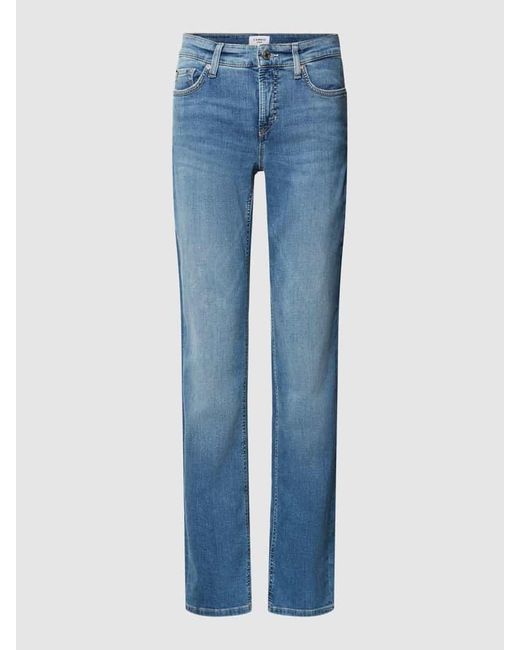 Cambio Blue Straight Leg Jeans im 5-Pocket-Design Modell 'PIPER'
