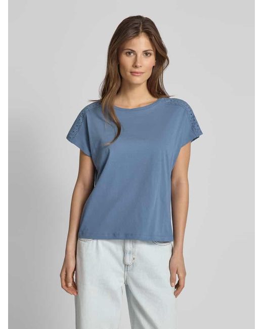 Vero Moda Blue Relaxed Fit T-Shirt aus reiner Baumwolle Modell 'EMMY'