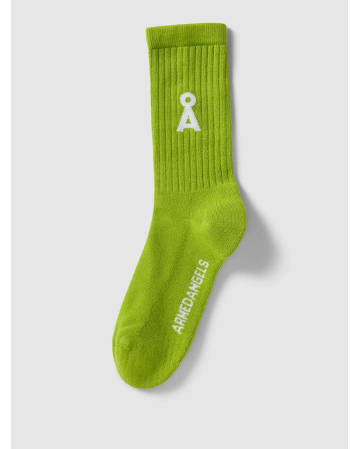 ARMEDANGELS Green Socken mit Label-Print Modell 'SAAMUS'