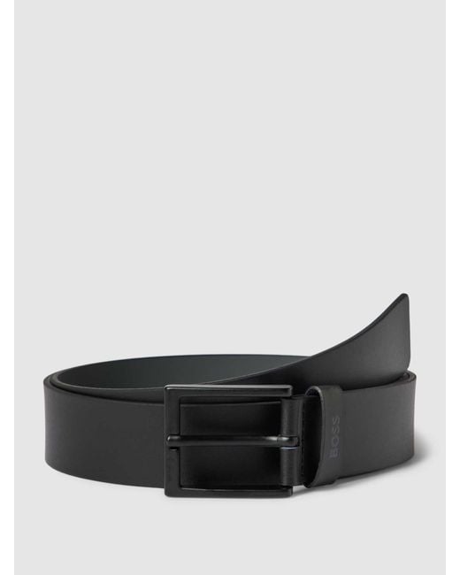 Boss Riem Met Labeldetail, Model 'Timon' in het Gray voor heren
