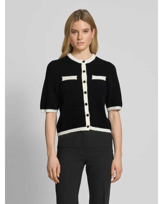 Gestuz Black Strickjacke Mit Druckknopfleiste Modell 'Alpha'