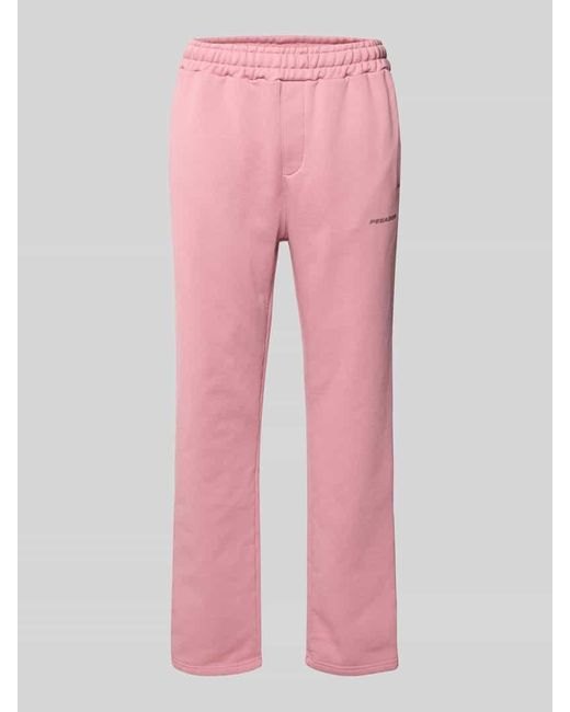 PEGADOR Sweatpants mit elastischem Bund in Pink für Herren