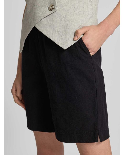 Soya Concept Relaxed Fit Korte Broek Met Elastische Band in het Black