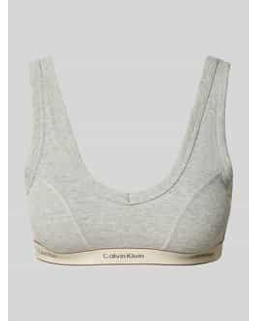 Calvin Klein Beha Met Elastische Band Met Logo En Brede Bandjes in het Gray