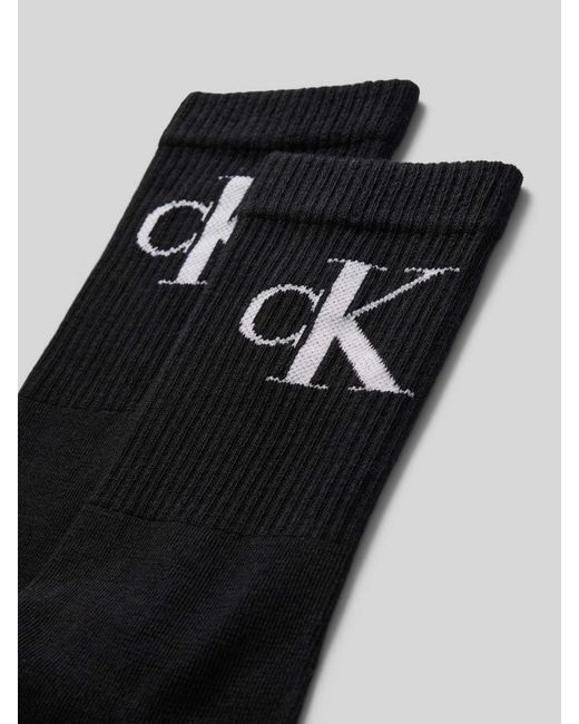 Calvin Klein Sokken Met Labelprint in het Black