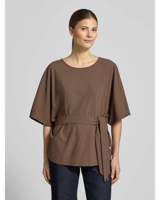 Mos Mosh Brown Relaxed Fit Bluse aus Viskose-Mix Modell 'Rikas'