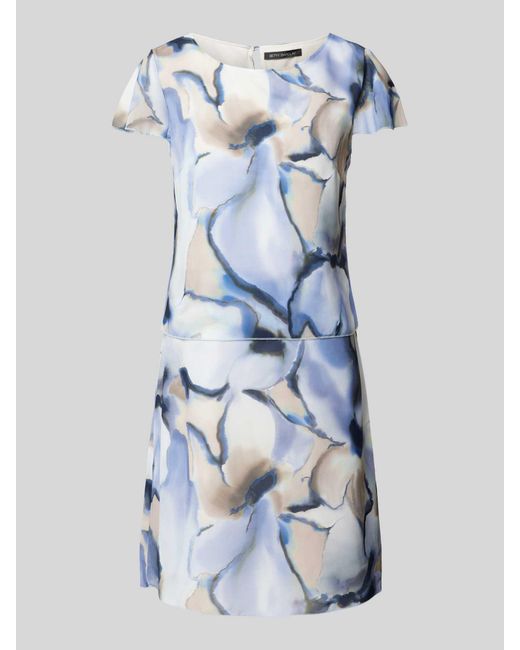 Betty Barclay Blue Knielanges Kleid im Batik-Look