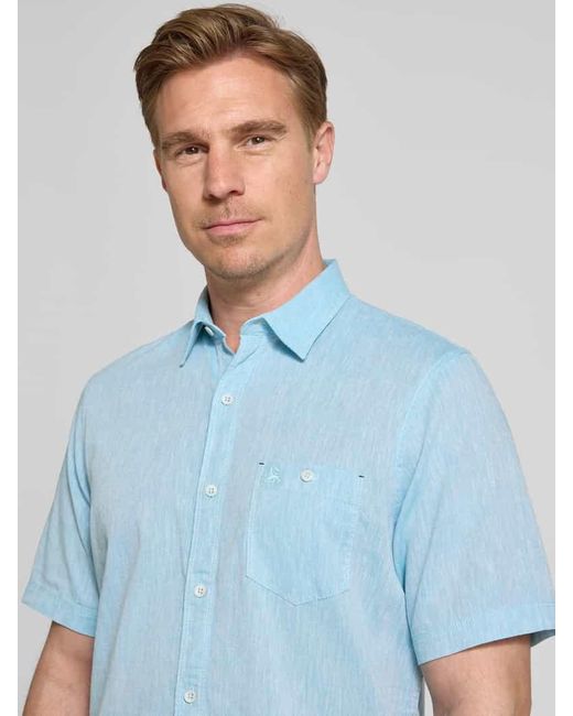 Lerros Regular Fit Freizeithemd mit Brusttasche in Blue für Herren