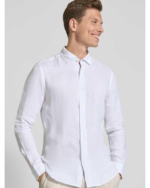 FIL NOIR Regular Fit Business-Hemd mit Kentkragen Modell 'ROMA' in White für Herren