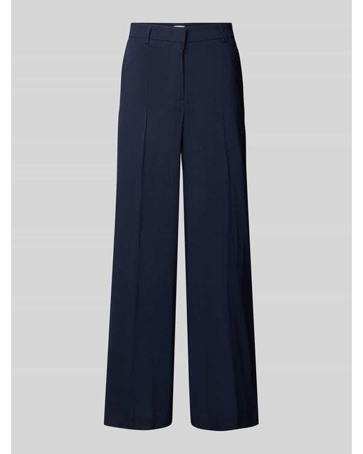 Seductive Blue Leinenhose mit Bügelfalten Modell 'SHILOH'