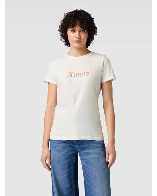 Ichi Natural T-Shirt aus reiner Baumwolle Modell 'Runela'