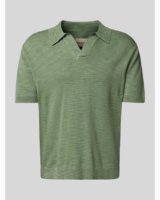 Gant Regular Fit Poloshirt Met Labelstitching in het Green voor heren