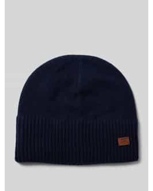 Barts Beanie Met Labelapplicatie, Model 'Lacke' in het Blue voor heren