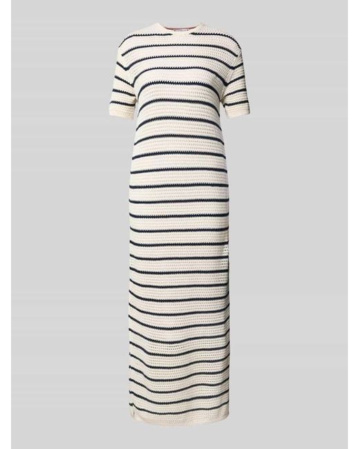 Tommy Hilfiger White Regular Fit Häkelkleid aus Baumwoll-Mix