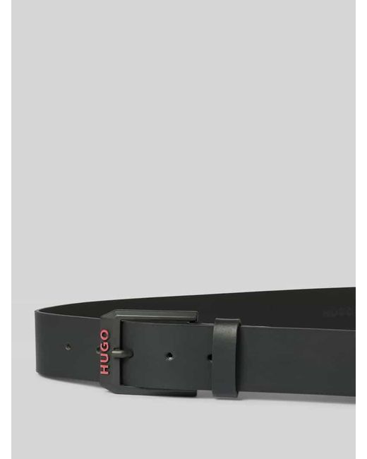 HUGO Ledergürtel mit Label-Detail Modell 'Gelio' in Black für Herren