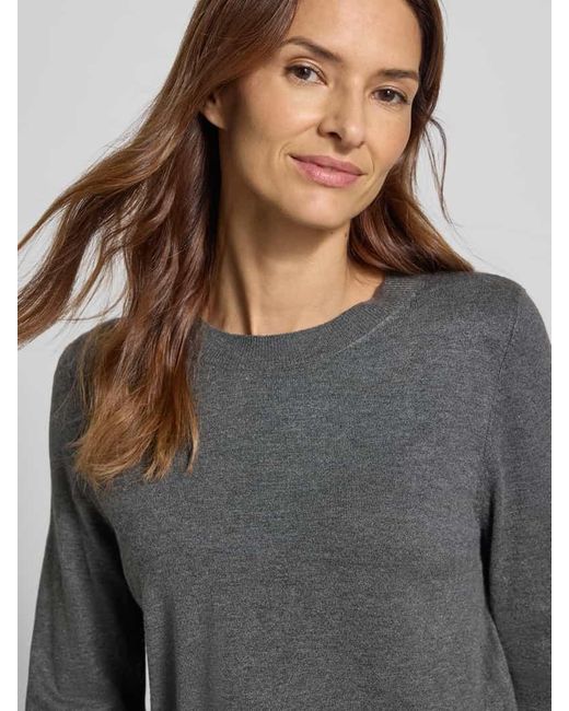S.oliver Gray Regular Fit Strickpullover aus Viskose-Mix
